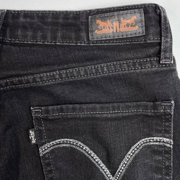 LEVI'S Mid Rise Skinny Jeans Sz 27 Washed Black - Picture 6 of 6